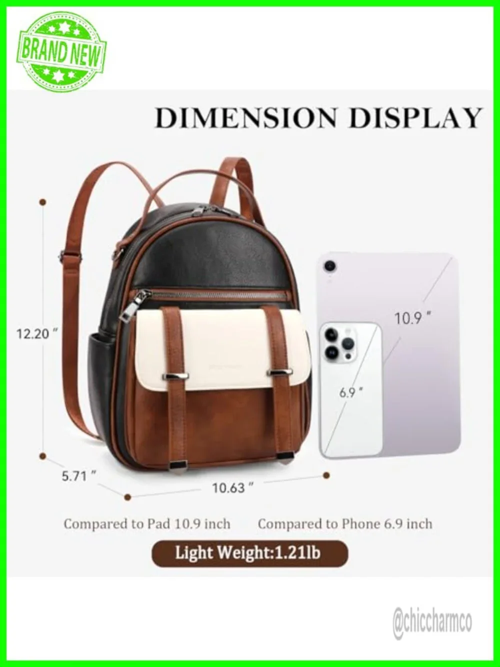 Vegan Leather Mini Backpack Purse Small Water Resistant Daypack